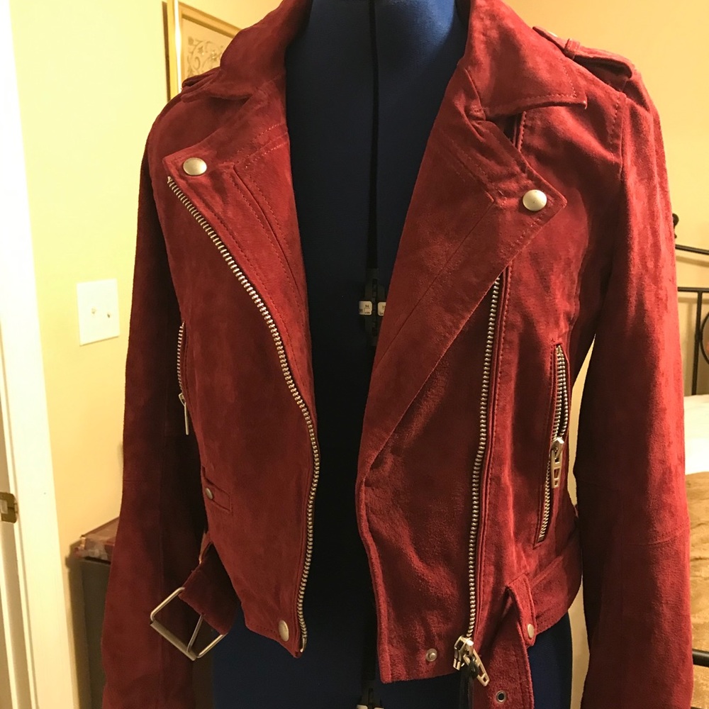 Maroon/Burgundy Moto Jacket